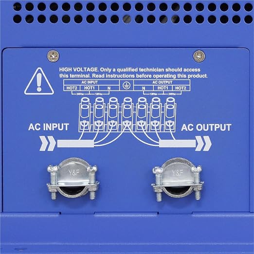 AIMS 3000W 12V Pure Sine Inverter Charger w Transfer Switch 120/240V ETL