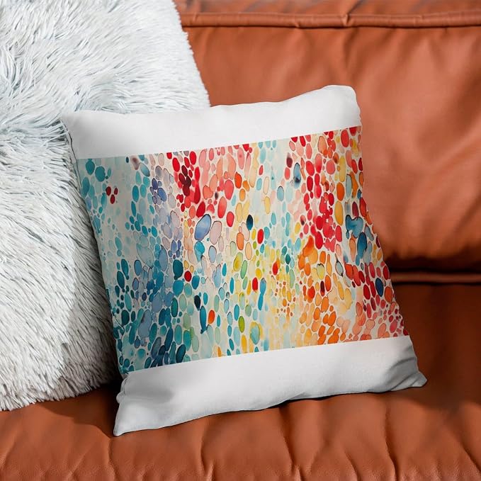 Throw Pillow Covers Make It Rain Fiesta Pillowcase Abstract Rainbow Colorful Pillow Cover Accent Outdoor Waterproof Decorative Pillow Cover for Patio Couch Bench 22x22 in