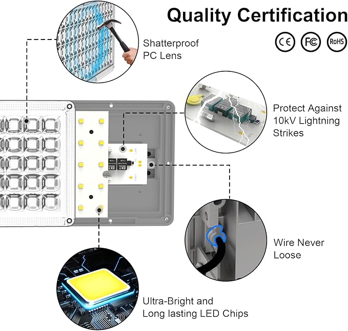 Kekeou LED Flood Light Outdoor 100W Stadium Lights 14000LM Super Bright Field Lights 6500K IP67 Waterproof Adjustable Angle Baseball Arena Light for Yard House