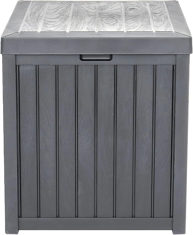 51 Gallon 195L Deck Box-Organization and Storage for Patio Furniture Outdoor Garden Tools Outdoor Storage Outdoor Storage Box for Patio Furniture, Patio Cushions, Gardening Tools, Pool Supplies Grey