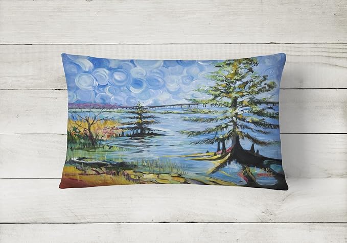 Caroline's Treasures JMK1126PW1216 Life on The Causeway Canvas Fabric Decorative Pillow Machine Washable, Indoor Outdoor Decorative Pillow for Couch, Bed or Patio, 12HX16W