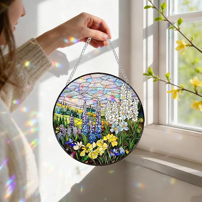 Sun Catchers Indoor Window, Acrylic Rainbow Suncatcher Window Hanging Decoration for Living Room Bedroom Summer Home Balcony Ornaments Decoration (SC236)