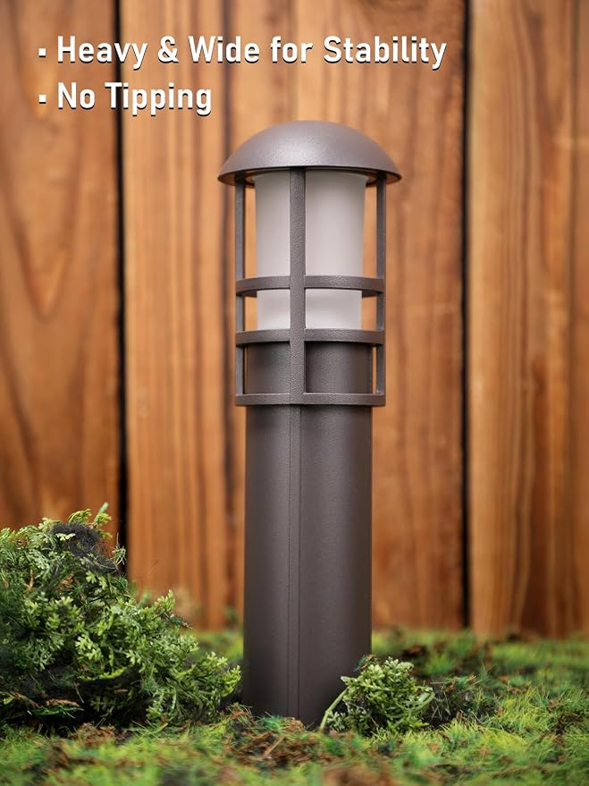 LEONLITE 12-Pack RGBCW Low Voltage Landscape Pathway Lights, 3W, CRI90 | Color Changing, 12-24V AC/DC, Aluminum, ETL, Multi-Color, Low Voltage LED Bollard Path Lights, for Walkway Yard Garden