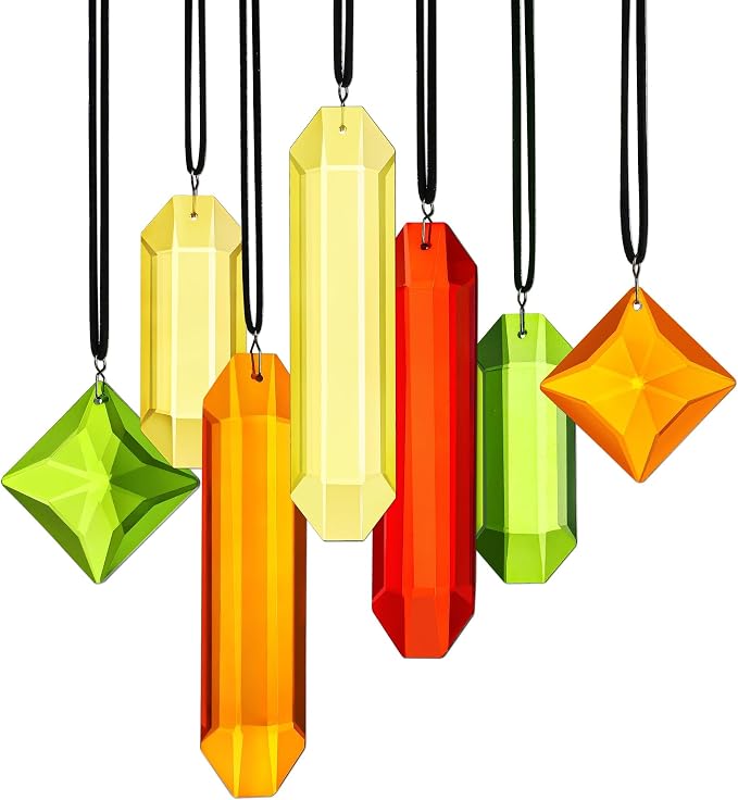 7PCS Crystal Prisms Suncatcher for Window Hanging (Season Design) | Rainbow Maker,Sun Catchers Indoor Window, Home Garden Thanksgivng Day Christmas Decorations,Gift For Women,Fall Decor