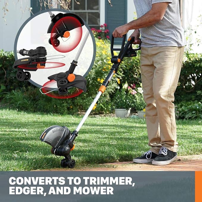 Worx GT Revolution 20V 12" String Trimmer/Edger/Mini-Mower (WG170.2) and WORX 20V 22" Cordless Hedge Trimmer (WG261.9)