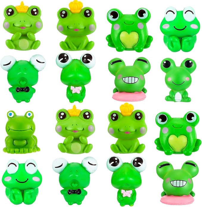Jetec 45 Pcs Mini Resin Frog Bulk Figurines Frogs Hide Cute Miniature Garden Accessories Resin Animals Model Landscape Cupcakes Decoration DIY for Home Christmas Party Supplies Cake Topper Decor