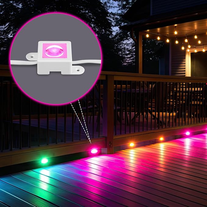 Beeveer 240 Light Clips for Govee H705 H805 with 490 Screws Mounting Clips Compatible with Govee Permanent Outdoor Lights Extension(White)
