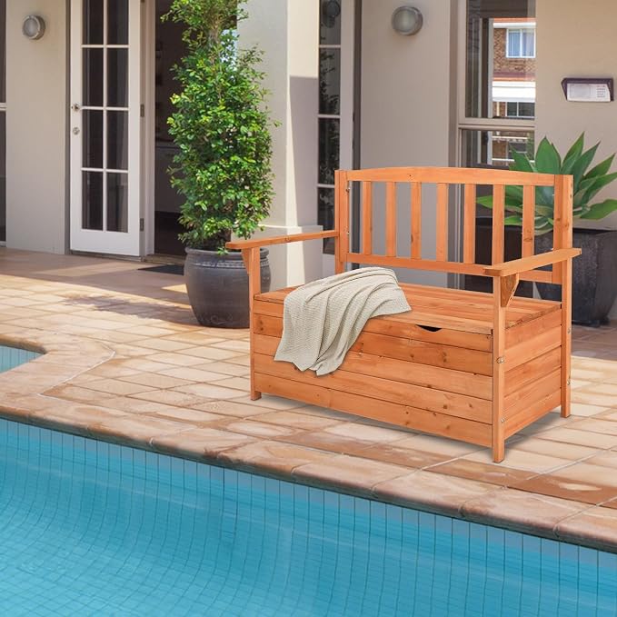 Deck Box Outdoor Storage Storage Box Bench,Storage Box for Outside and Patio, Outdoor Storage Bench Cabinet for Patio Furniture,Garden Container Cabinet Bench Toolbox for Patio 112 x 58 x 84cm