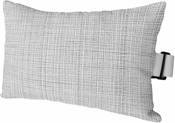 Outdoor Lumbar Pillow Set of 1, Grey Rustic Waterproof Beach Headrest Pillow with Inserts, Vintage Farmhouse GraySolid Color Recliner Throw Pillows for Patio Furniture, 12 x 20