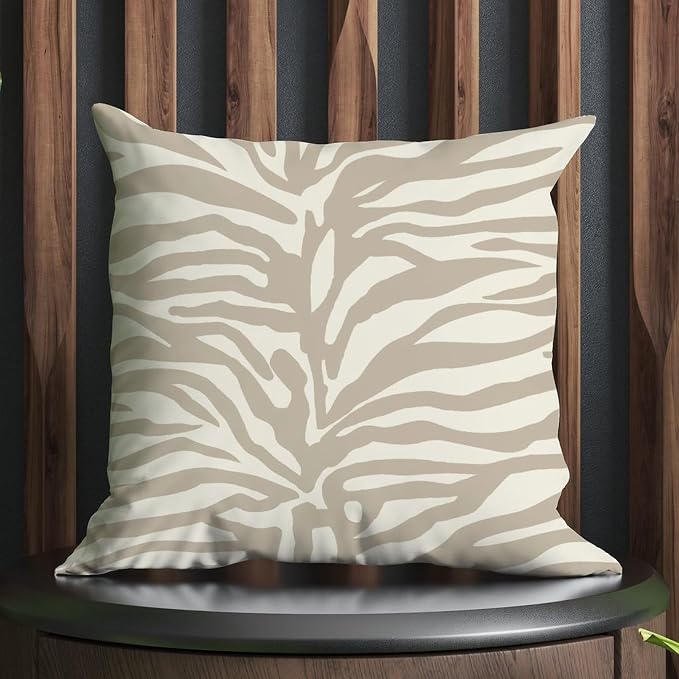 Blue Tiger Print Pillow Cover Animal Tiger Print Cushion Cover 16x16 INModern Accent Square Couch Sofa Cushion Covers for Patio Couch Sofa