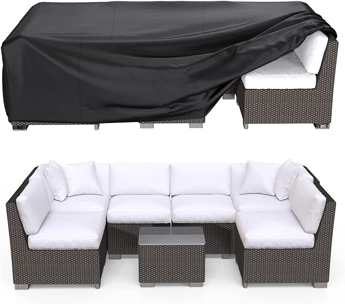 Patio Furniture Covers, Heavy Duty Outdoor Furniture Cover Waterproof, Sectional Sofa Set Coves Table and Chair Set Covers, 62"L×42"W×28"H