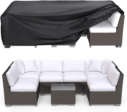 Patio Furniture Covers, Heavy Duty Outdoor Furniture Cover Waterproof, Sectional Sofa Set Coves Table and Chair Set Covers, 62"L×42"W×28"H