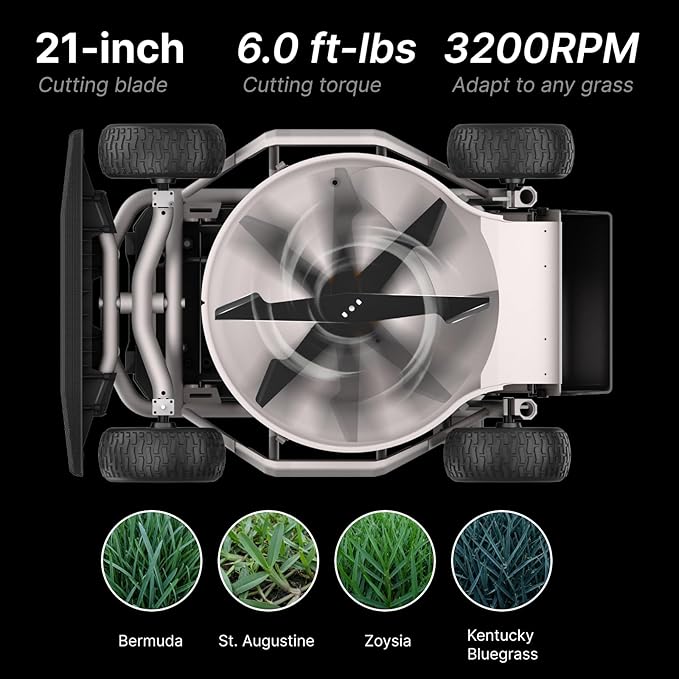 Mowrator S1 4WD 12Ah Remote Control Lawn Mower, All-Season Yard Care, 75% (37°) Slope Climbing, 21" Cutting Width, 1.5–4.3" Adjustable Cutting Height, Up to 0.75 Acres