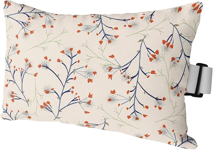 Outdoor Pillows Covers with Inserts Fall Leaves Orange Flower Rustic Country Style Waterproof Pillow with Adjustable Strap Throw Pillows for Patio Furniture Recliner Lounge Chair, 11x16 inch, 1PCS