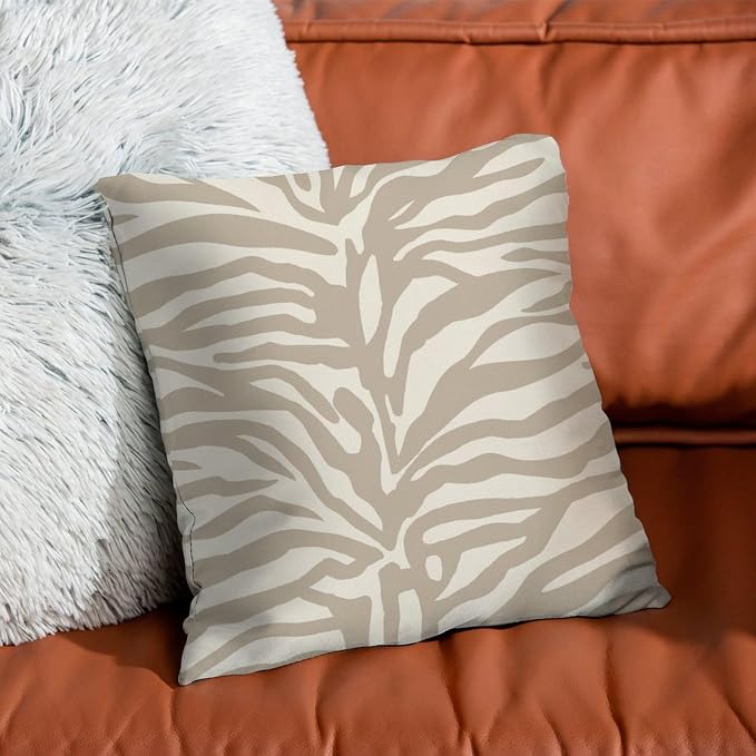 Blue Tiger Print Throw Pillow Covers Animal Tiger Print Throw Pillow Covers 26x26 INRetro Accent Outdoor Waterproof Decorative Pillow Cover for Patio Couch Bench