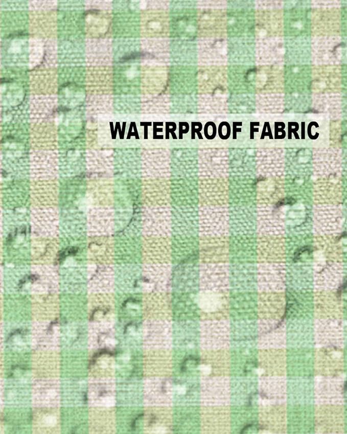 Outdoor Waterproof Throw Pillow Covers Set of 2 Green Buffalo Plaid Pillowcases 16x16 Inches Linen Classic Checked Patio Decorative Pillows Cushion Case Patio Pillows for Couch Bed Chair Garden