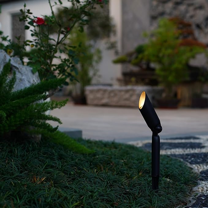 Low Voltage Landscape Spotlights 12V LED Outdoor Spot Lights for Yard Garden Tree Uplighting 3W 100 Lumens Weaterproof Die-cast Aluminum Housing 2900K Warm White 6PK