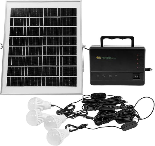 Solar Generator, 12V 4A Solar Powered Generator Kit, Portable Power Inverter Generator, Solar Inverter Power Generator for Outdoors Camping Travel Hunting Supply Energy
