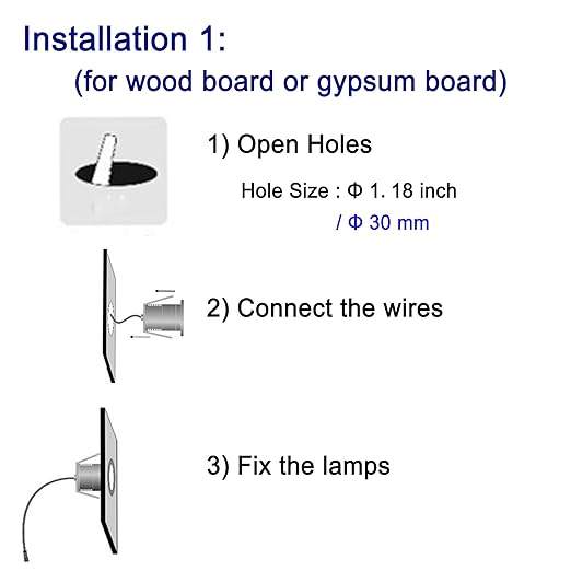 LED Step Lights Outdoor Indoor,1W 12V-24V DC, Waterproof IP67,Aluminum,3000K Warm White,Stair Deck Stairway Foot Lights (A3-Curved)