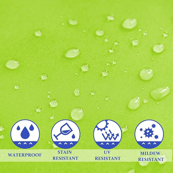 Green Outdoor Waterproof Throw Pillow Covers 12''x20'', Durable Vibrant Decorative Cushion Shem for Patio Funiture, Garden, Outdoor Sofa (Grass Green)