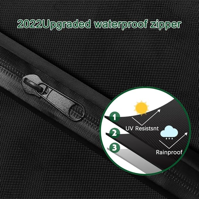 Umbrella Covers for Outdoor Umbrellas - Small Patio Umbrella Cover for 6 ft to 9 ft Outdoor Table Umbrella - Waterproof Windproof Anti-UV Outdoor Garden Parasol Cover with Cover Storage Bag, Black