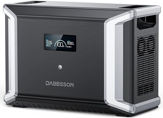 Dabbsson Extra DBS3000B, 3000Wh External EV LiFePO4 Battery Compatible With DBS2300, Portable for RV, Outdoor Camping, Home Use, Emergency