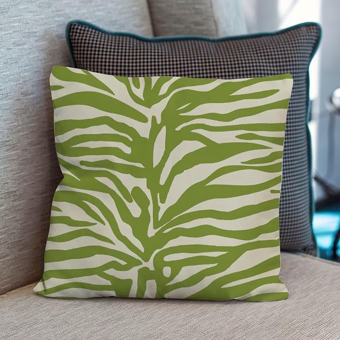 Tiger Print Yellow Green Pillowcase Animal Tiger Print Pillow Covers 26x26 INAbstract Accent Decorative Cushion Covers Home Decor for Couch Sofa Patio