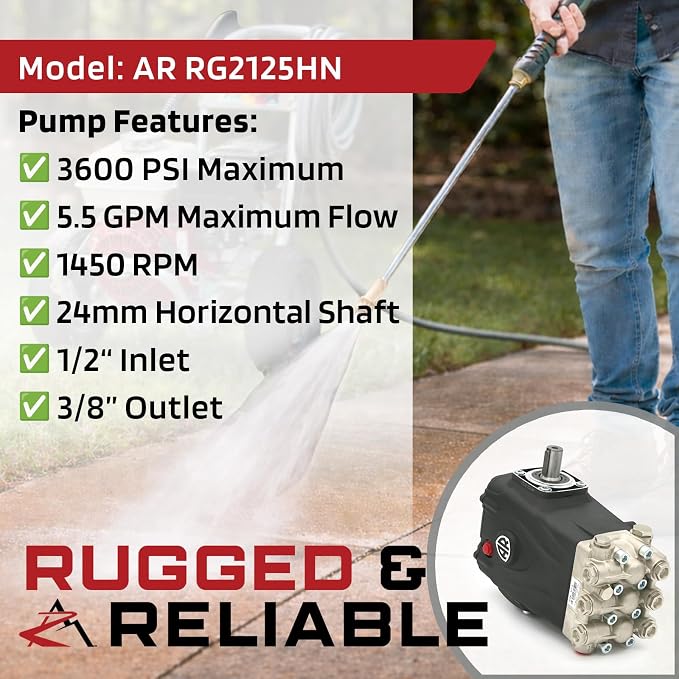 The ROP Shop OEM Annovi Reverberi Horizontal Pump for Pressure Washer for Graco 4043BD 262297