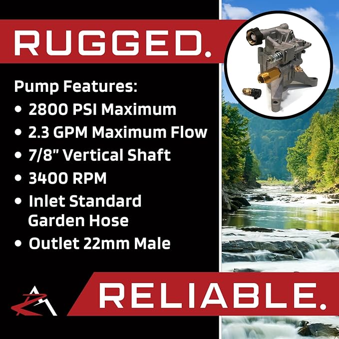 The ROP Shop |Pressure Washer Pump Assembly w/Spray Kit 2800 for Himore 308653052, 308653006