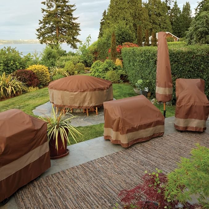 DUCKCOVERS® Ultimate Waterproof 84 Inch Rectangular Patio Table Cover, Outdoor Table Cover