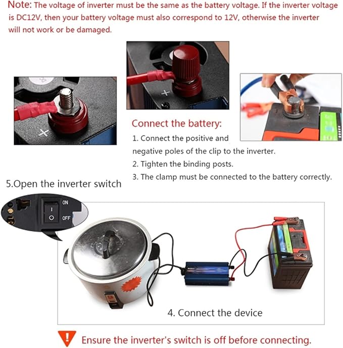 KIMISS Car Power Inverter DC 12V to AC 3000W Peak Power Inverter Pure Sine Inverter Convertitore with LCD Display for TVs, DVD Players, Lights, Smartphones, Laptops