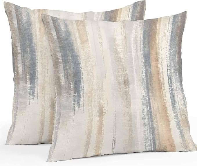 Abstract Retro Mottled Texture Outdoor Pillow Covers 16x16in Pack of 2 Waterproof Pillowcase Vintage Distress Style Decorative Throw Cushion Case for Patio Couch Sofa