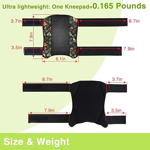 Garden Knee Pads for Women, Lightweight Waterproof KneePads for Gardening, Anti Slip Leather Foam Padding Kneeling Pads for Flooring and Carpet Cleaning, House work, Gardening Maintain, Knee Protector, Butterfly