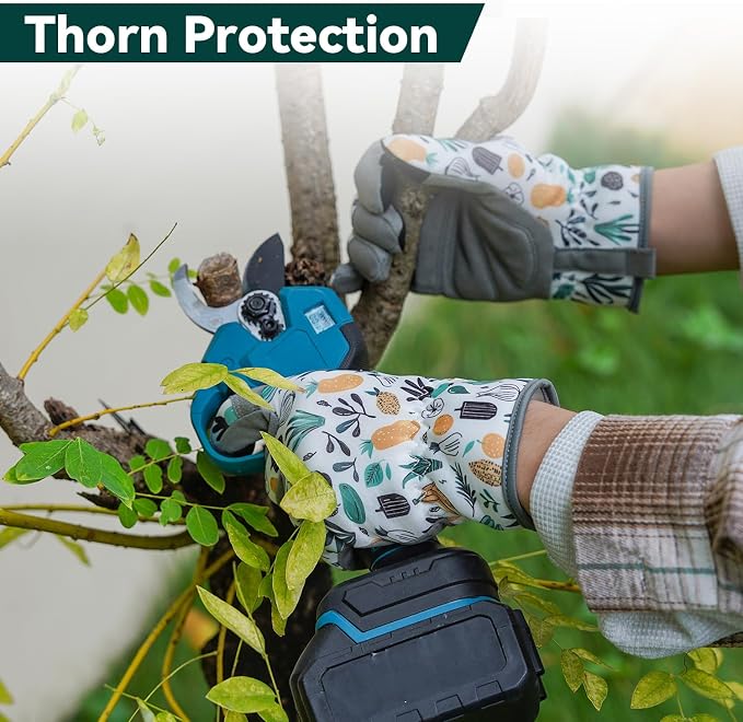 Gardening Gloves for Women, Touchscreen Printed Thorn-Proof | Non-Slip Work Gloves, Ideal Gift for Gardeners, Suitable for Yard Landscaping, Planting & Outdoor Gardening