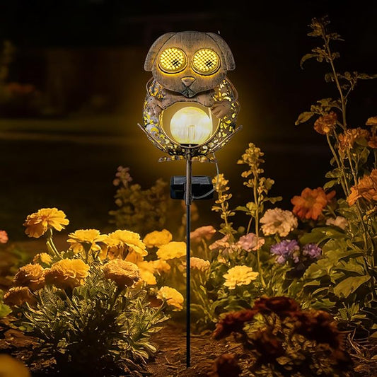 SRNPMIU Solar Lights Outdoor Decor, Solar Dog Yard Decorations Outdoor | Garden Decorative, IP65 Waterproof, Gifts for Women Mom, for Yard Patio Lawn Pathway Landscape