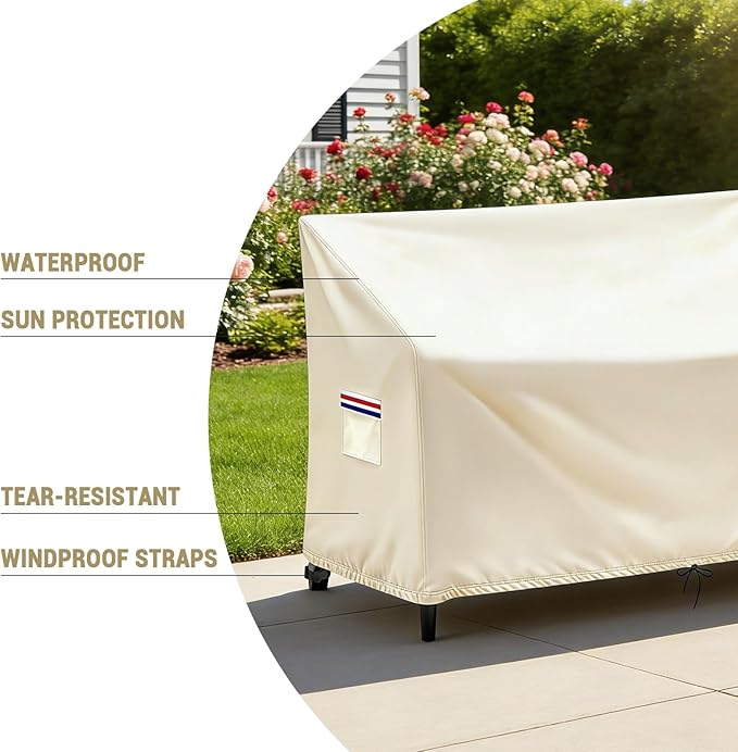Outdoor Loveseat Cover, Waterproof Outdoor Loveseat/Glider/Sofa/Furniture Cover-80.71"L x 38.19"W x 32.28"H