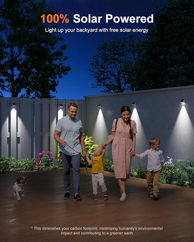 12 Pack Decorative Solar Powered Fence Lights Outdoor Waterproof with Cool White LED Spot Lens, for Outside Wall, Deck, Patio, Yard, Rail, Designed for Enhanced Security, Easy Install(White Shell)