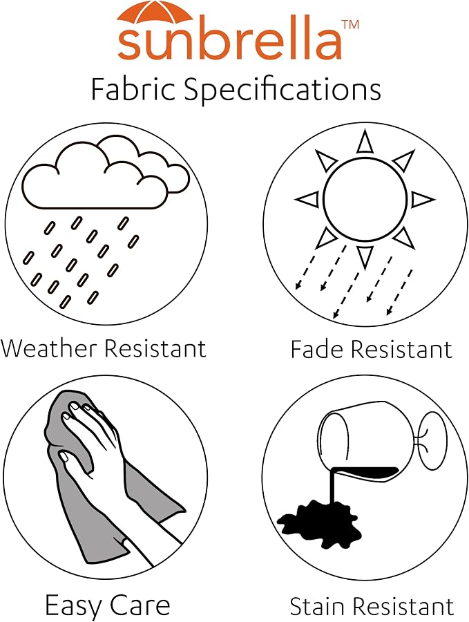 Outdoor/Indoor Sunbrella Throw Pillows Square Set of 2 Pieces 16 inch x 16 inch Saltillo Sagebrush - Cover Only, Insert Not Included
