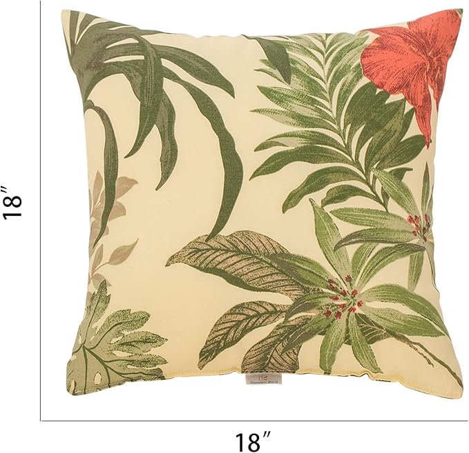 Outdoor Throw Pillows Decorative Pillows with Insert Included | 18x18 Outdoor Pillows Set of 2 Decorative Pillows Yellow Outdoor Pillows for Patio Furniture