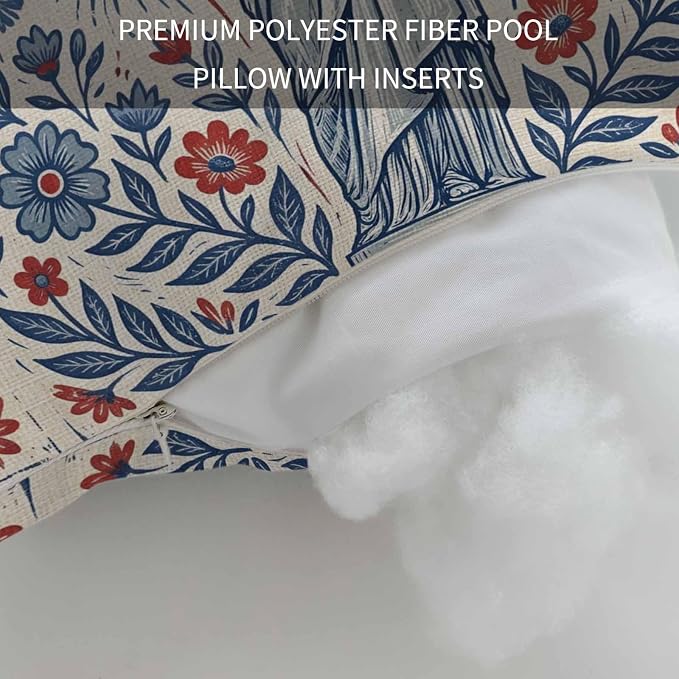 4th of July Outdoor Lumbar Pillows with Strap & Insert 250 Years of Liberty Recliner Head Pillow Pack of 2 Patriotic Star Flower Fireworks Waterproof Patio Lounge Chair Pillows for Office 11x16 Inch