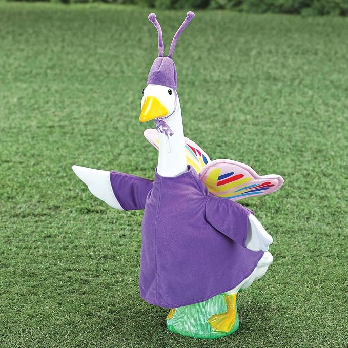 Gaggleville Butterfly Goose Outfit, Fits Large 23" H Statue, by Fox | Valley Traders