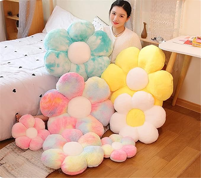 AZCHEN Flower Pillow Patio Furniture Cushions Standard Throw Pillow Home Chair Cushion Decorative Pillow Cushion (11.8inch, Light Pink)