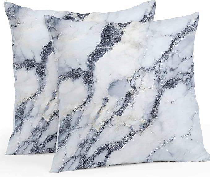 Abstract Marble Outdoor Pillow Covers 26x26 Inch Throw Pillow Covers Set of 2 Waterproof Decorative Pillow Cases Modern Ink Painted Aesthetics Luxury Cushion Covers for Patio Furniture Garden Couch