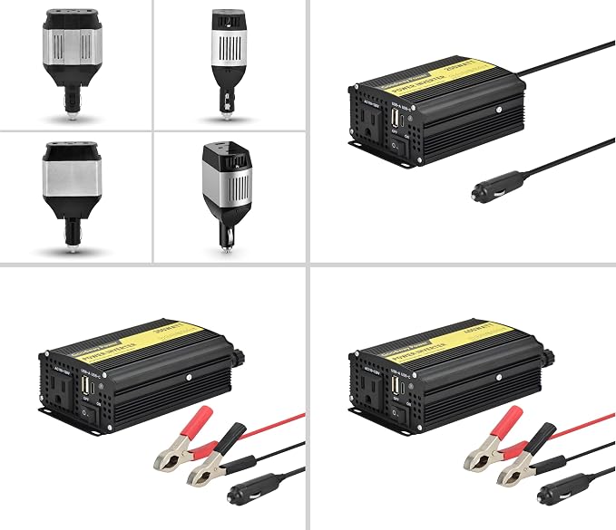 Compact and Lightweight Modified sine Wave Power Inverter DC12V to AC110-120V 60Hz with Rated Output Power 100W,200W, 300W, 400W for Choice((400, Watts)