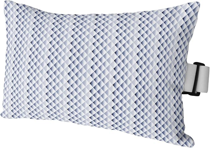 Outdoor Pillows Covers with Inserts Purple Gray Gradient Geometric Color Block Waterproof Recliner Pillow with Adjustable Strap Throw Pillows for Patio Furniture Pool Lounge Chair, 11x16 inch, 1PCS