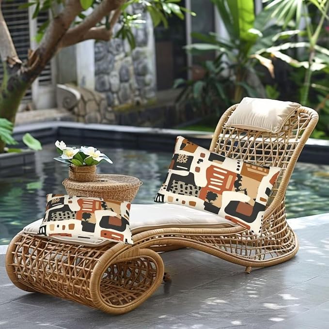 Outdoor Pillows Waterproof Set of 2 Outdoor Pillow Covers 16x32 Inch, Vintage Throw Pillows Nordic Pillow Covers, Garden Decorative Pillows Outdoor Pillows for Patio Furniture Car Home Decor -hs306
