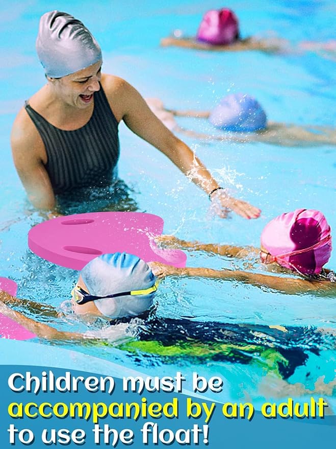 Swimming Kickboard for Kids - Swimming Training Aid Kickboard with Handrail Hole, Practising Swimming Kickboard for Beginners, Safety Swim Board Auxiliary for Children Summer Pool Party