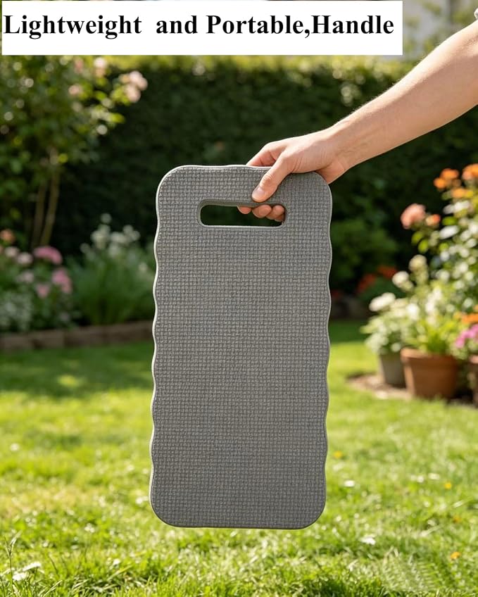 YWSHF 2 PCS Garden Kneeling Pad,Knee Mat Waterproof Foam Knee Pads for Gardening,Cleaning,Baby Bath,Yoga,Praying and Exercise 15.745'' x 7.09'' x 0.79'' Grey