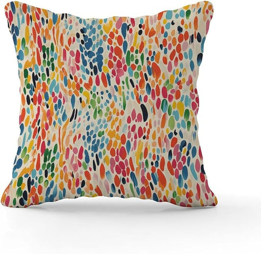 Make It Rain Fiesta Pillowcase Rainbow Colorful Throw Pillow Cover Classic Outdoor Garden Decoration for Patio Couch Tent Sofa 16x16 in