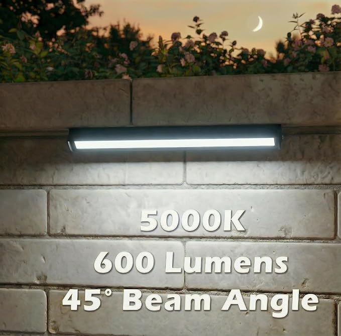 12inch Retaining Wall Lights 5W LED Hardscape Paver Lighting,5000K Daylight White Waterproof Outdoor Step Lights,12V AC/DC Low Voltage Landscape Lighting-4Packs